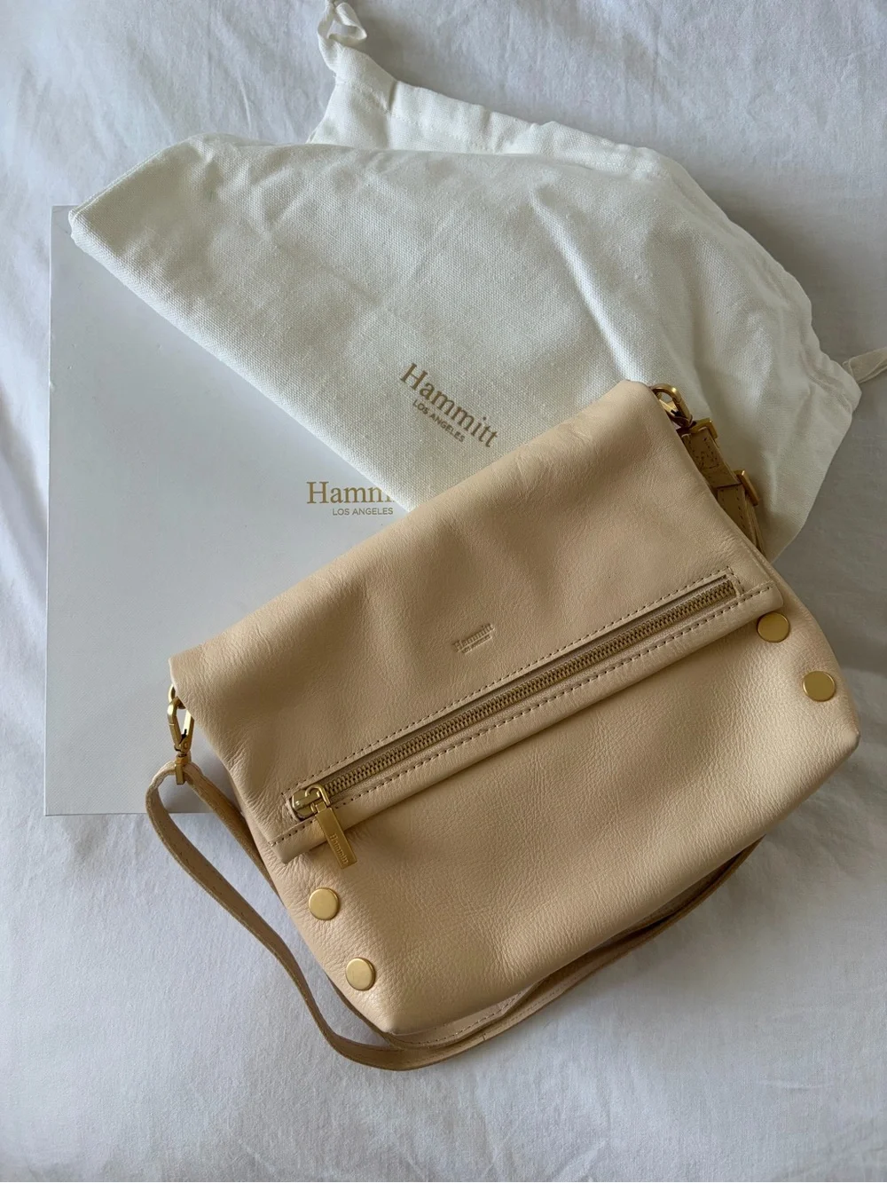 Hammitt VIP Leather Crossbody with Gold Hardware